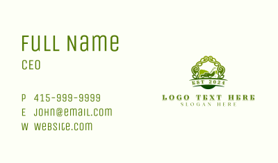 Landscaping Lawn Mower Business Card Image Preview