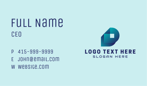 Tech Company Letter D  Business Card Design Image Preview