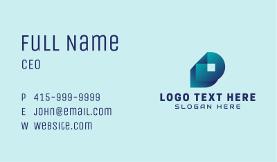 Tech Company Letter D  Business Card Image Preview