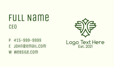 Green Air Force Emblem  Business Card Image Preview