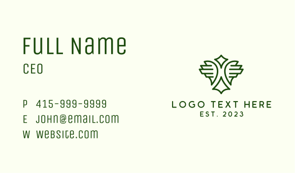 Green Air Force Emblem  Business Card Design Image Preview