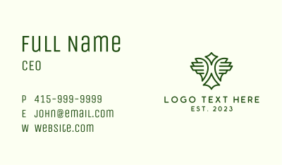 Green Air Force Emblem  Business Card Image Preview