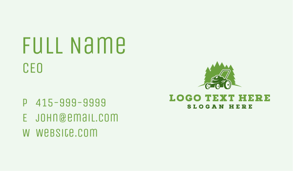 Lawn Mower Yard Business Card Design Image Preview