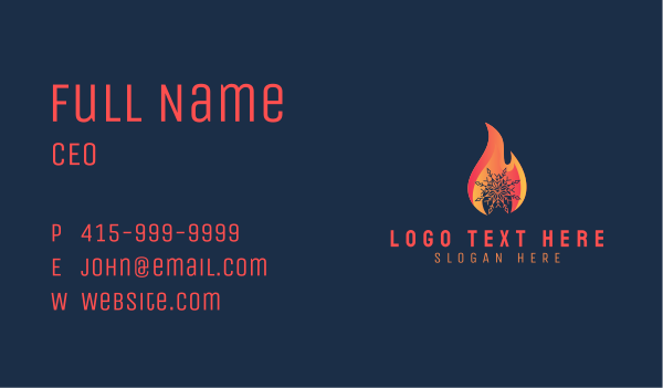 Flaming Ice Ventilation Business Card Design Image Preview