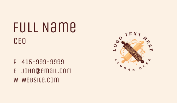 Baking Rolling Pin Business Card Design Image Preview