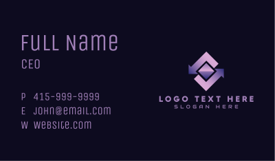 Logistic Arrow Processing Business Card Image Preview