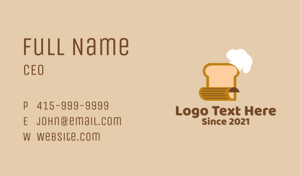 Bread Baker Recipe  Business Card Design Image Preview