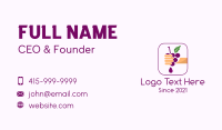 Hand Squeezed Grape Business Card Design