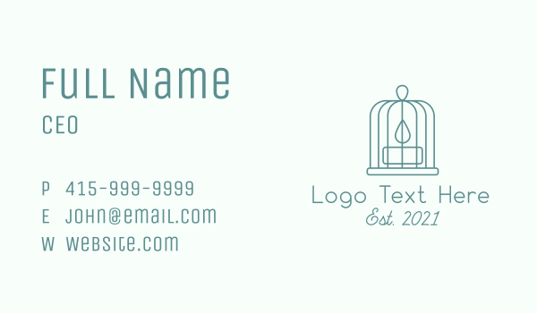 Tealight Candle Cage Business Card Design Image Preview