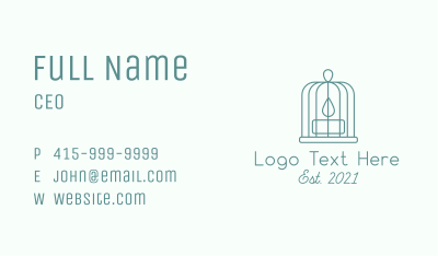 Tealight Candle Cage Business Card Image Preview