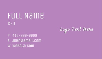 Beauty Script Lettermark Business Card Image Preview