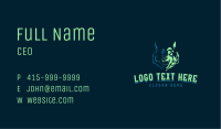 Angry Neon Wolf Business Card Image Preview