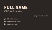 Elegant Signature Wordmark Business Card Design