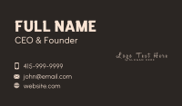 Elegant Signature Wordmark Business Card Image Preview