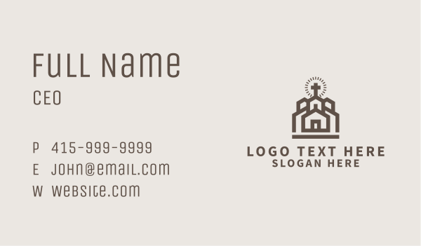 Building Chapel Cross Business Card Design Image Preview