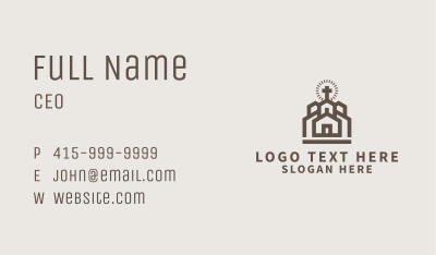Building Chapel Cross Business Card Image Preview