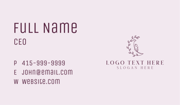 Flower Crescent Boutique Business Card Design Image Preview