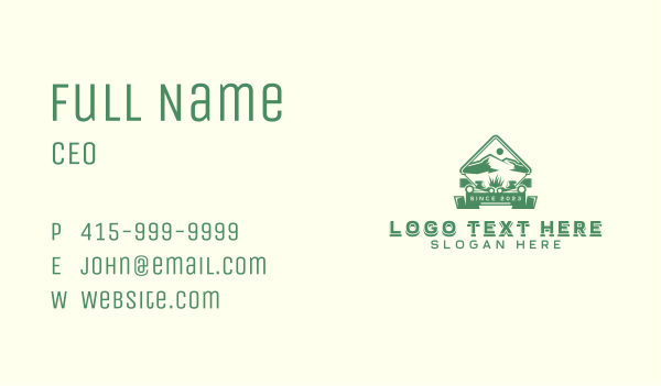 Mountain Lawn Mower Business Card Design Image Preview
