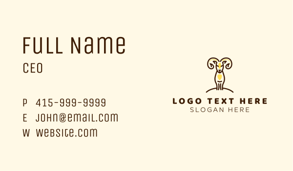 Goat Horn Farm  Business Card Design Image Preview