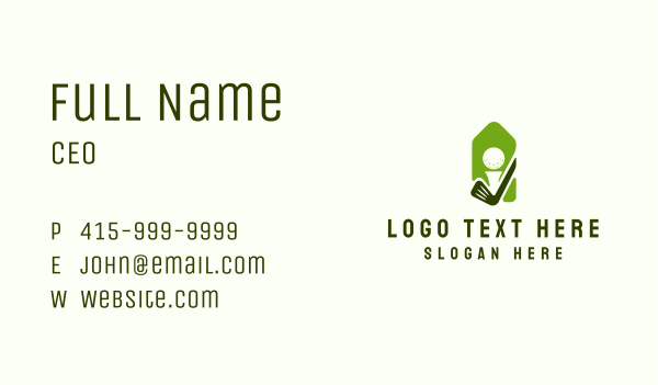 Green Golf Badge  Business Card Design Image Preview