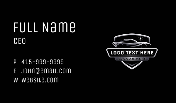 Automotive Garage Detailing Business Card Design Image Preview