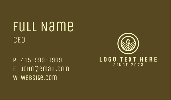 Seeding Coffee Bean Business Card Design Image Preview