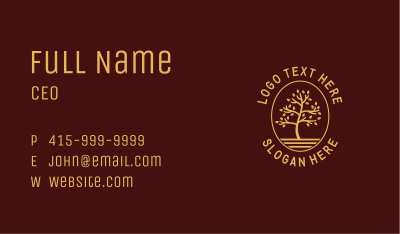 Gold Tree Eco Friendly Business Card Image Preview