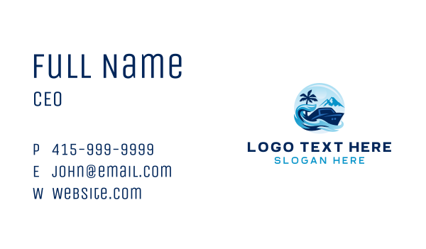 Cruise Ship Travel Destination Business Card Design Image Preview