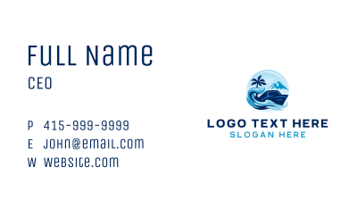 Cruise Ship Travel Destination Business Card Image Preview
