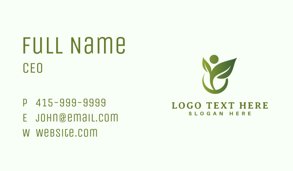 Natural Human Leaf Business Card Design Image Preview