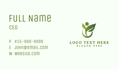 Natural Human Leaf Business Card Image Preview
