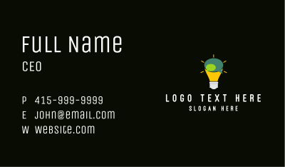 Lightbulb Idea Messaging  Business Card Image Preview