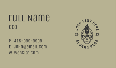 Cool Punk Skull Business Card Image Preview
