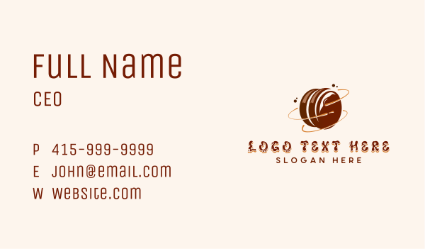 Chocolate Marshmallow Dessert Business Card Design