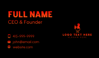 Rooster Bbq Flame Business Card Design
