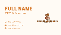 Monkey Office Worker Business Card Image Preview