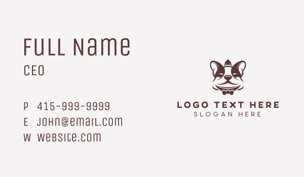 Boston Terrier Dog Business Card Design Image Preview