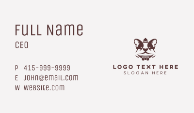 Boston Terrier Dog Business Card Image Preview