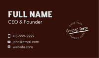Texture Signature Wordmark Business Card Image Preview