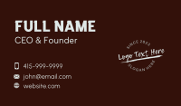 Texture Signature Wordmark Business Card Design