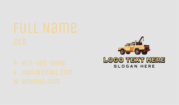 Tow Truck Garage Business Card Design Image Preview