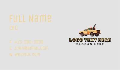 Tow Truck Garage Business Card Image Preview