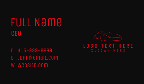 Red Automotive Garage Business Card Design Image Preview