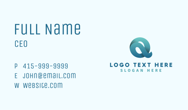 Gradient Firm Letter Q Business Card Design Image Preview