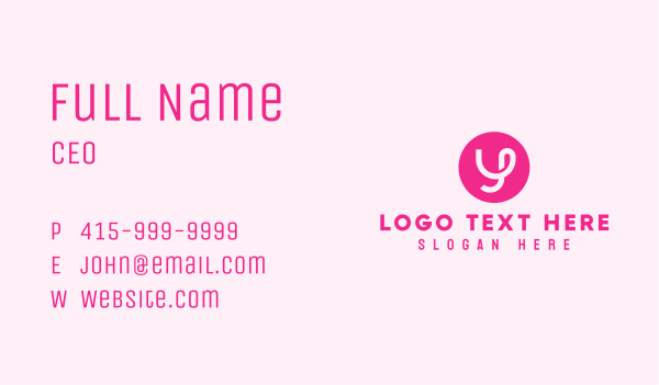 Fashion Boutique Letter Y Business Card Design Image Preview