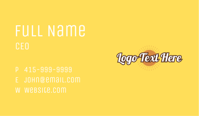 Summer Design Wordmark Business Card Image Preview