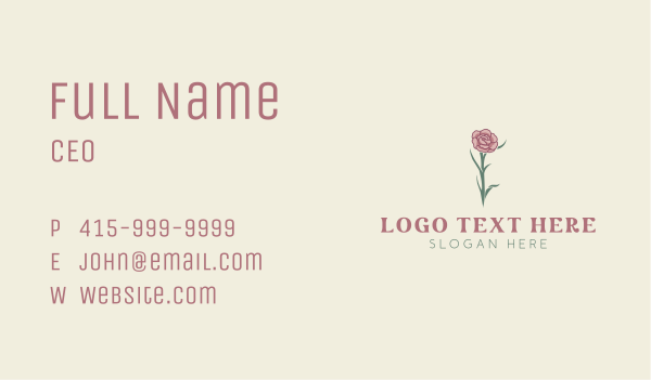 Beautiful Garden Flower Business Card Design Image Preview