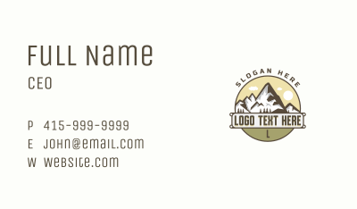 Outdoor Mountain Peak Business Card Image Preview