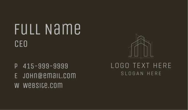 Architectural Home Company Business Card Design Image Preview