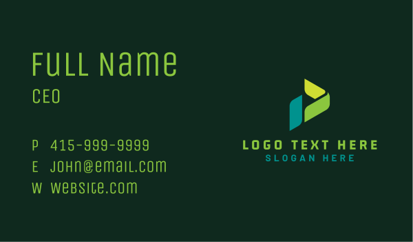 Corporate Letter P  Business Card Design Image Preview